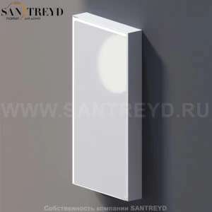 Agape 4x4 Зеркало с подсветкой: длина 120 см, ширина 60 см, в аллюминевом коробе с полками белое матовое A4X4288HZ