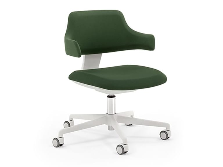 Офисное кресло из ткани с колесами и подлокотниками с 5 спицами Viganò JOLIE ARCH-00148577