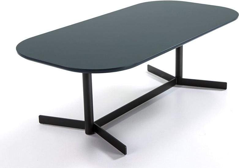 Kendo Mobiliario Низкий прямоугольный журнальный столик из стали и дерева  Hélix-26  - Вид №1