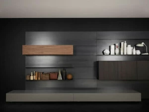 Porro Модульный настенный книжный шкаф в современном стиле