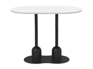 Высокий овальный мраморный стол