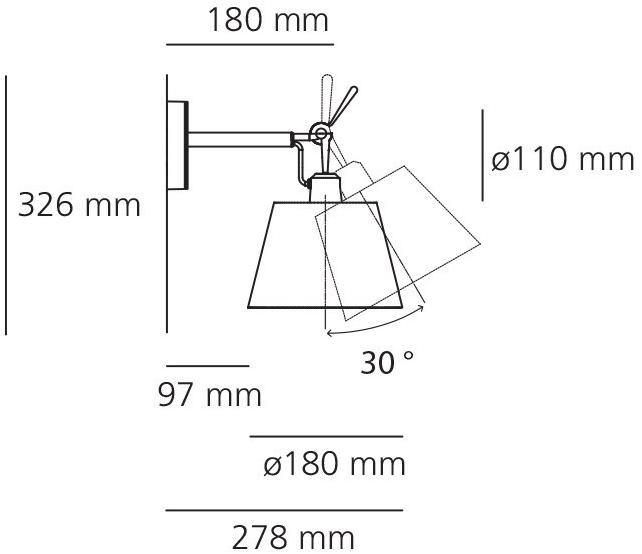 Artemide Настенный светильник из сатина Tolomeo sun-id-1461890 - Вид №7