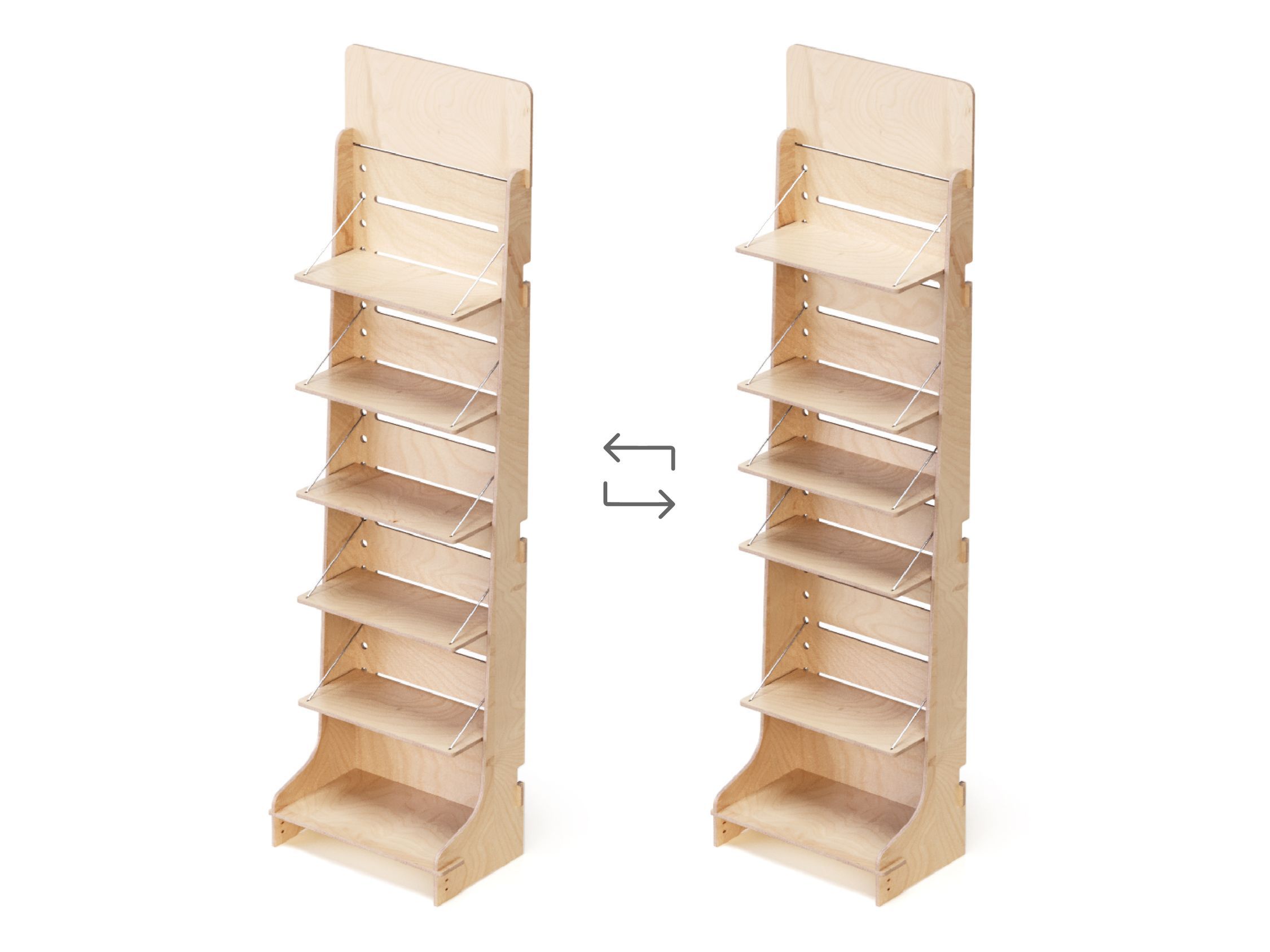 Деревянная напольная стойка дисплея Esposit экспоненты ARCH-00116171 - Вид №1