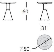 Sancal Круглый журнальный столик из мрамора Pion sun-id-1447358 - Вид №3
