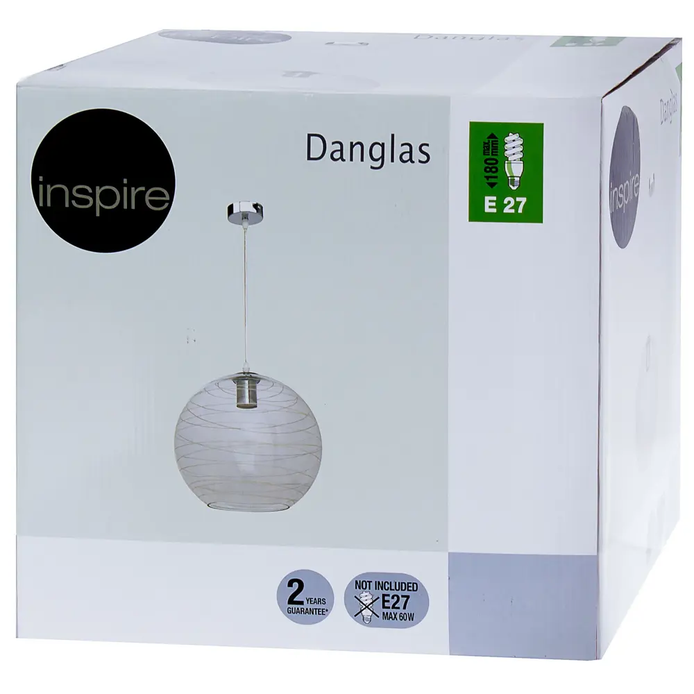 Подвес Danglas 1xE27x60 Вт, прозрачное стекло 18563872 STLM-2085820 INSPIRE  - Вид №2