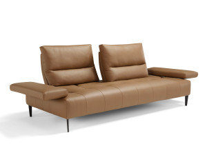 2-местный кожаный капитонный диван