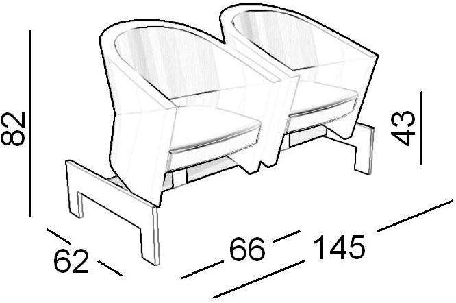 Luxy Сиденье на балке с подлокотниками с откидной крышкой Arrow sun-id-1468024 - Вид №2
