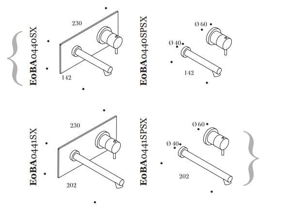 Настенный смеситель для раковины Ritmonio Diametro35 ARCH-00060110 - Вид №1
