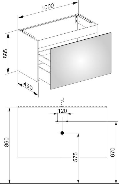 32972140000 Тумба под умывальник KEUCO Plan - Вид №3