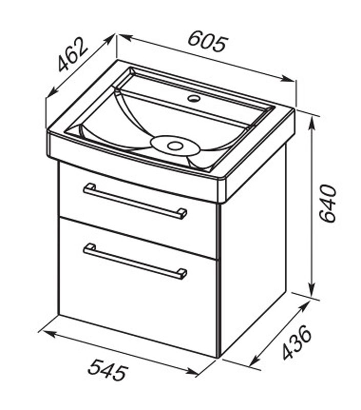 77.0003W Тумба под раковину Dreja Qmax  - Вид №1