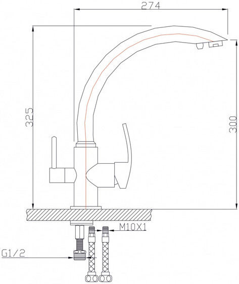 Смеситель ZorG Clean Water ZR 314 YF-33 NIСKEL для кухонной мойки, сталь - Вид №1