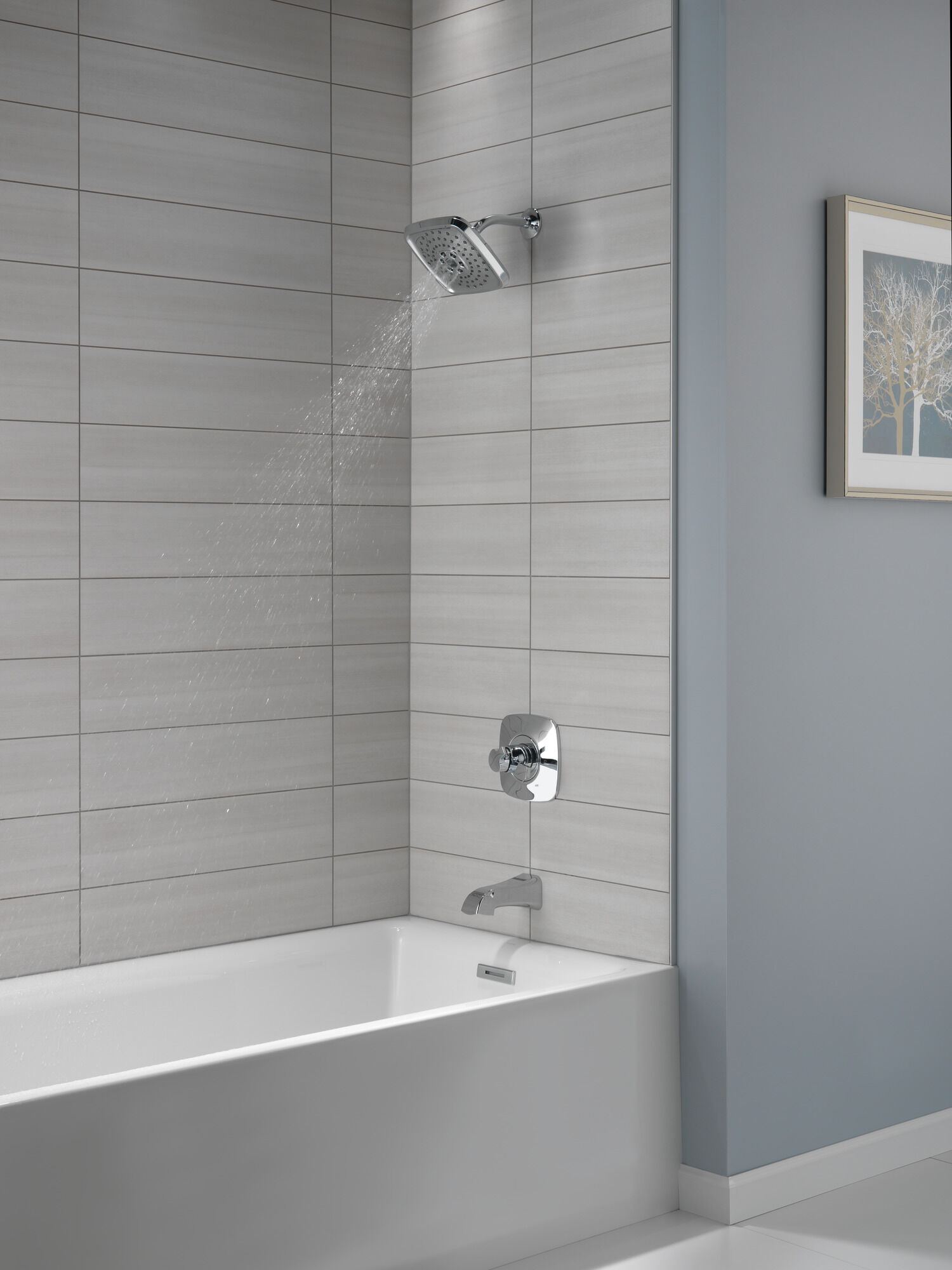 T17452-SS Monitor® 17 Series H2Okinetic® для ванны и душа Delta Faucet Tesla Нержавеющая сталь - Вид №4