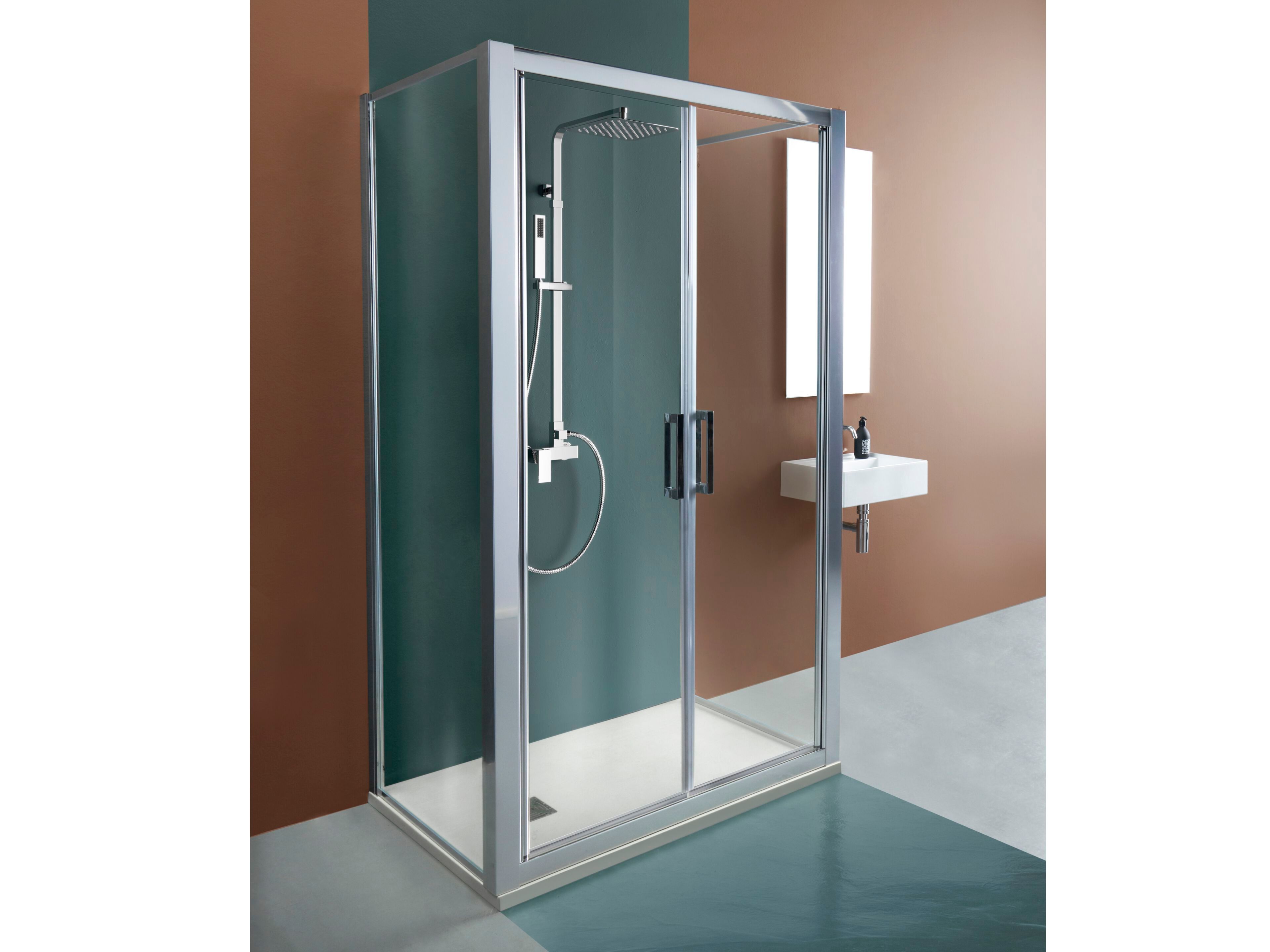 Алюминиевая и стеклянная душевая кабина с распашной дверью TAMANACO FPSL60 ARCH-00145491