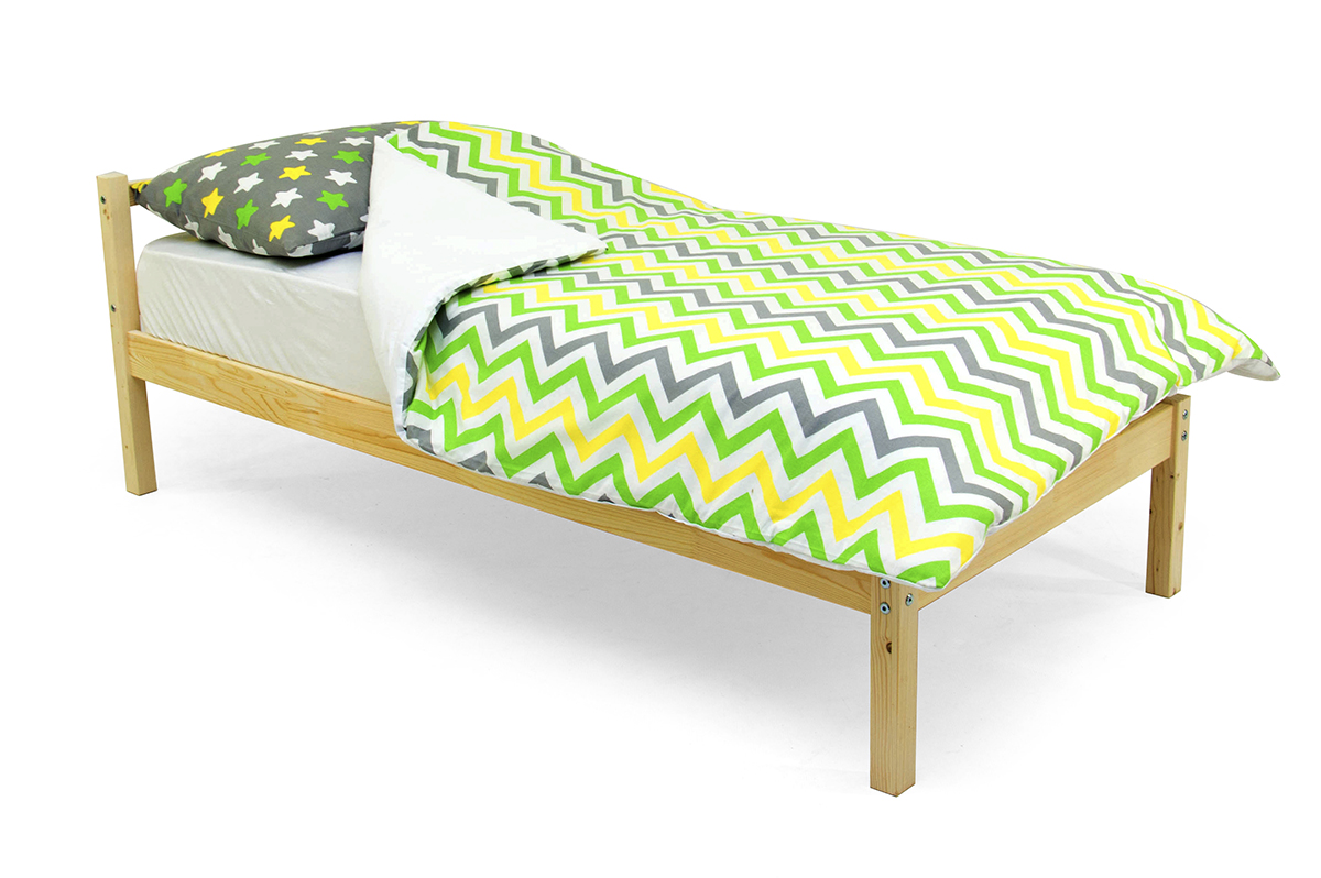 Детское постельное белье "Звезды-зигзаги" желтый, зеленый, белый, фон графит БЕЛЬМАРКО  327390 Зеленый Santreyd  - Вид №1