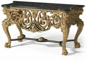 OAK Прямоугольная деревянная консоль с мраморной столешницей Galleria