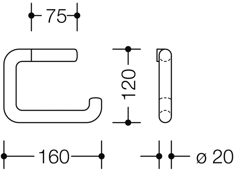 805.21.100 держатель для туалетной бумаги HEWI System 111 | Edelstahl  - Вид №1