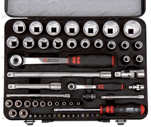 Würth Набор головок 1/4 "+ 1/2", 56 штук Assortimenti chiavi a bussola 096517 56