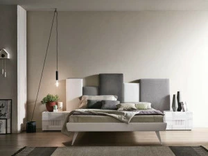 Gruppo Tomasella Двуспальная кровать из ткани с мягким изголовьем