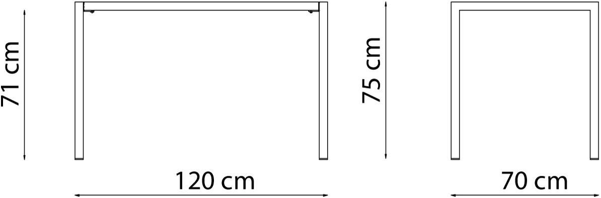 Прямоугольный металлический садовый стол штабелируемый Quatris Santreyd sun-id-1432098 - Вид №11