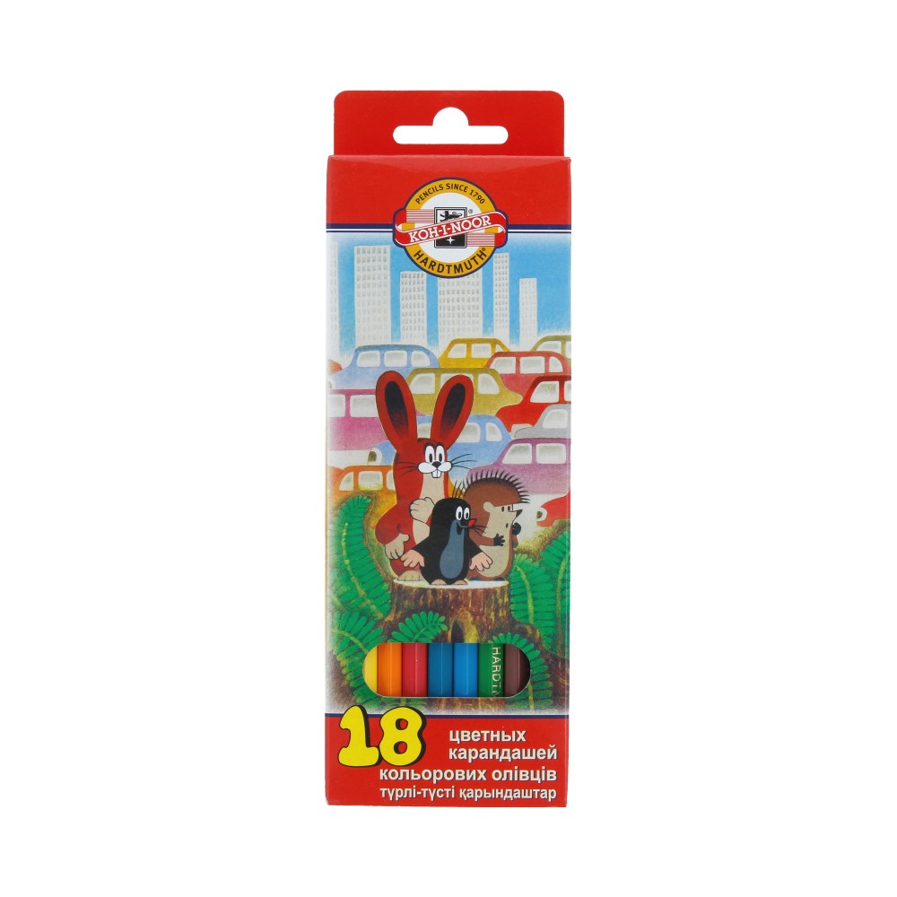 3653018026KSRV Набор цветных карандашей "Крот" 18 цв. 18 шт. KOH-I-NOOR Hardtmuth 