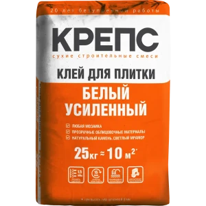 Клей для плитки Крепс Усиленный белый 25 кг 82020564 STLM-2156846