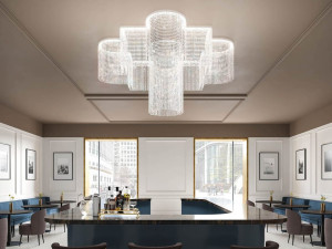 Светодиодный потолочный светильник с кристаллами