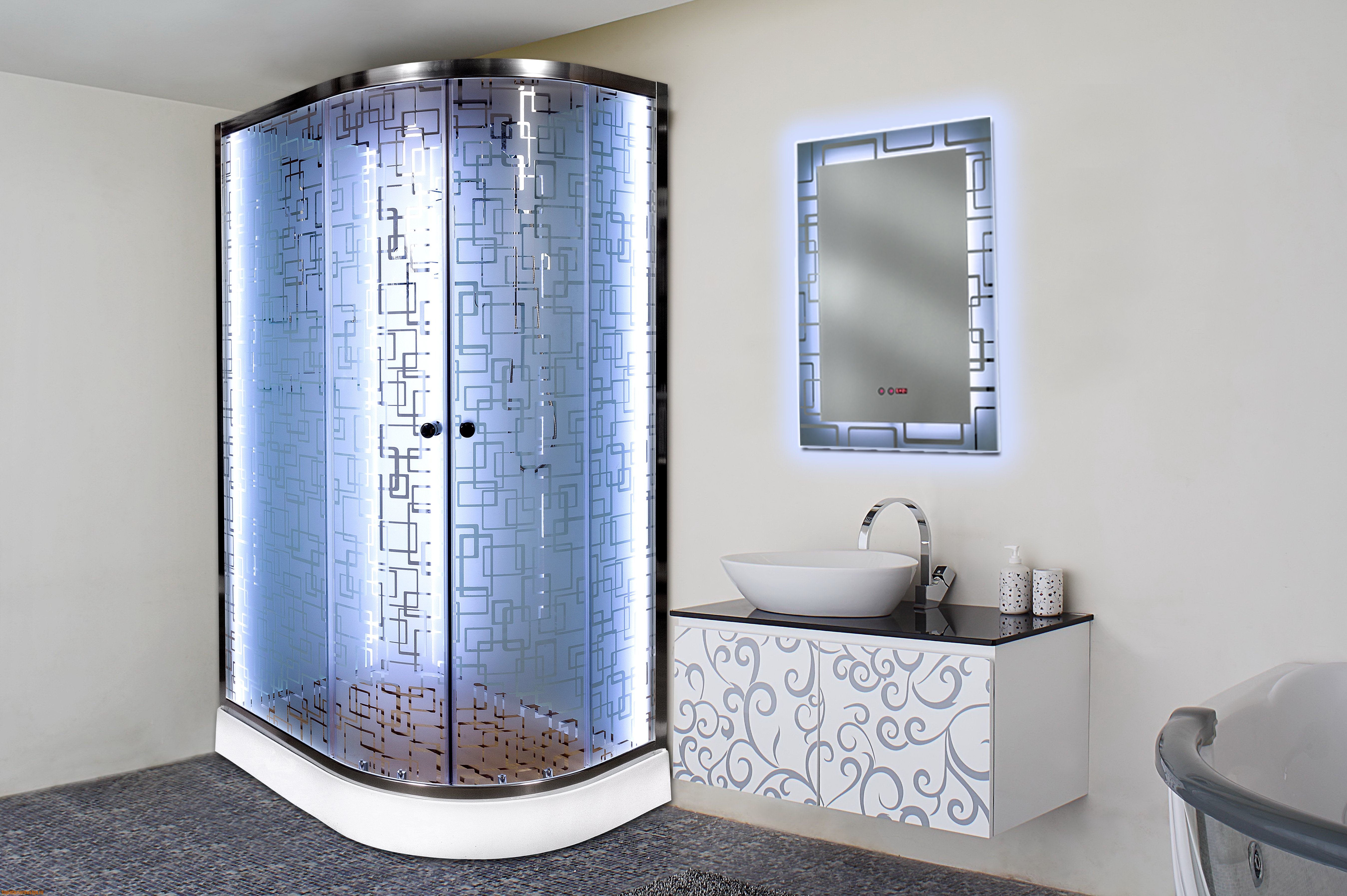 ЕМ4512 L N LED с гм. Душевая кабина DETO Серия EM ЕМ1511 L N LED - Вид №5