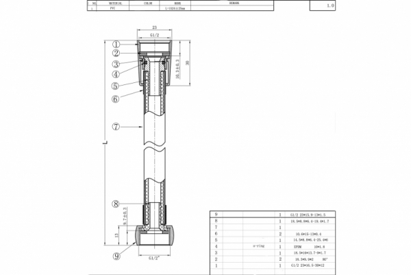 Душевой шланг Шланг/Штанги P7231N-RUS bravat  - Вид №1