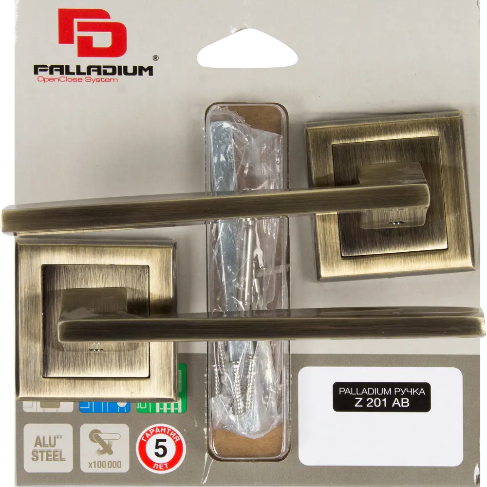 Ручка дверная на розетке Z 201 AB, цвет античная бронза 82105544 STLM-2182521 PALLADIUM  - Вид №5