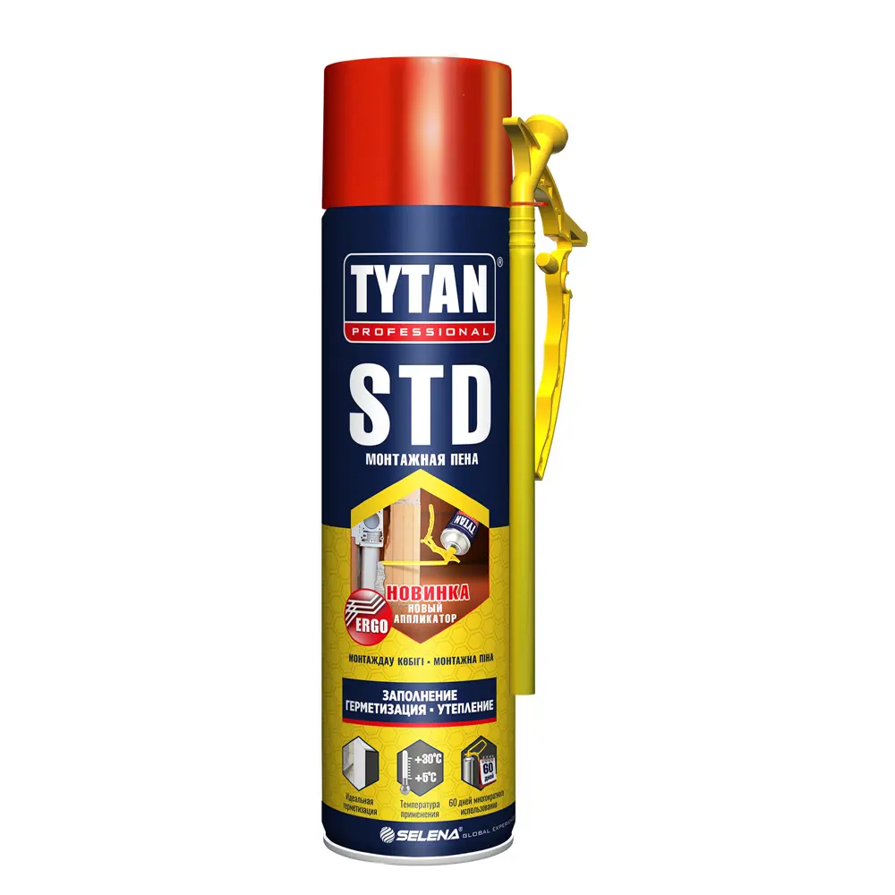 Пена монтажная ручная Tytan STD Эрго всесезонная 500 мл 83738947 STLM-2081769 