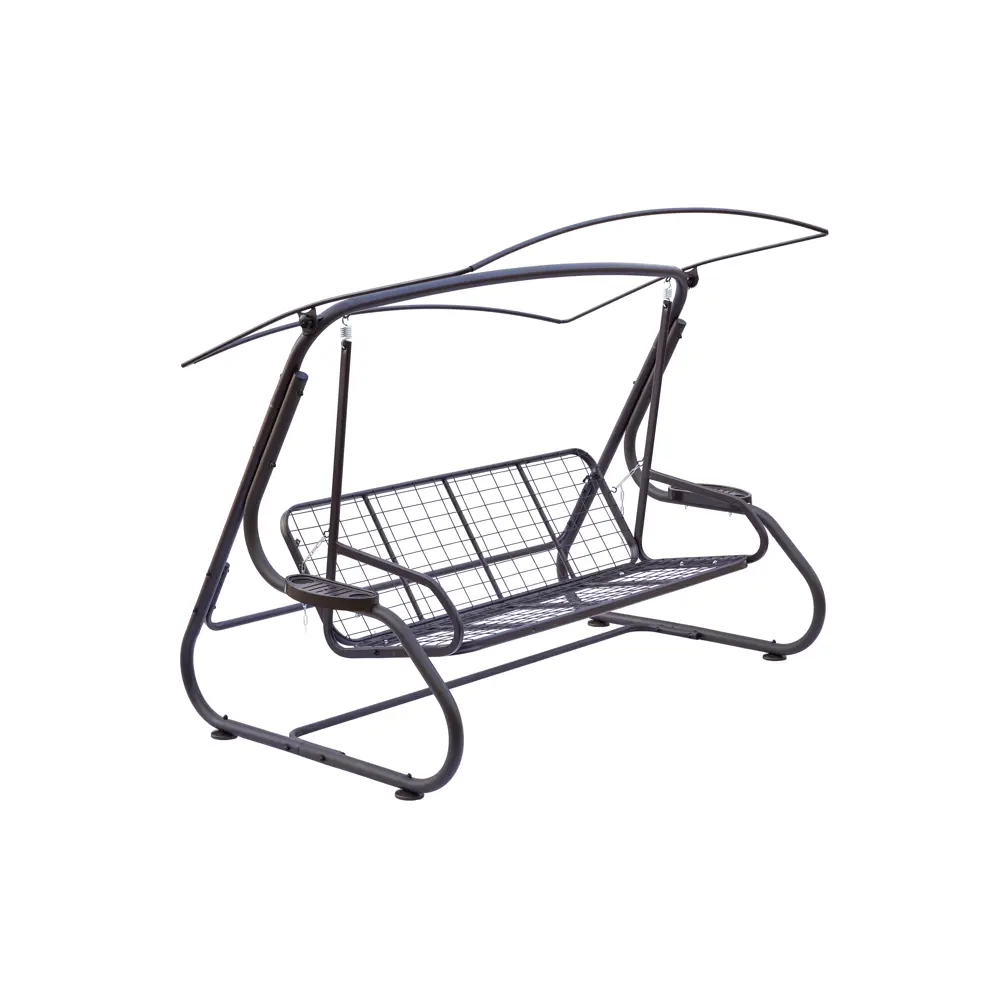 Качели садовые BEGINIA Aniva 3-х местные до 250 кг металл цвет коричневый STLM-2071791 - Вид №5