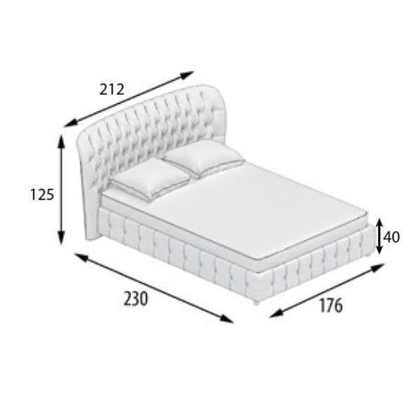 Кровать двуспальная 160х200 белая Bellucci UNICO ДИЗАЙНЕРСКИЕ 248940 Белый  - Вид №2