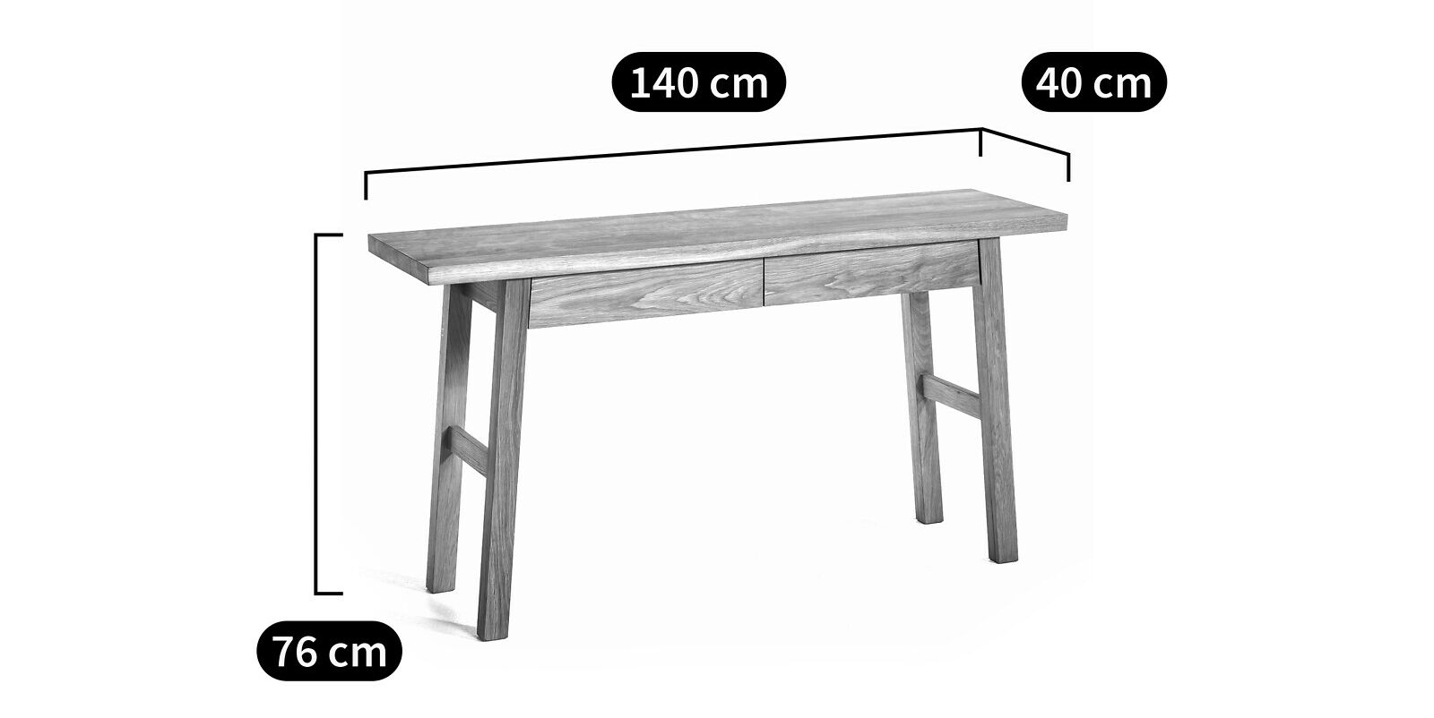 Дубовый письменный стол с ящиками AMPM LIU ARCH-00052082 - Вид №3