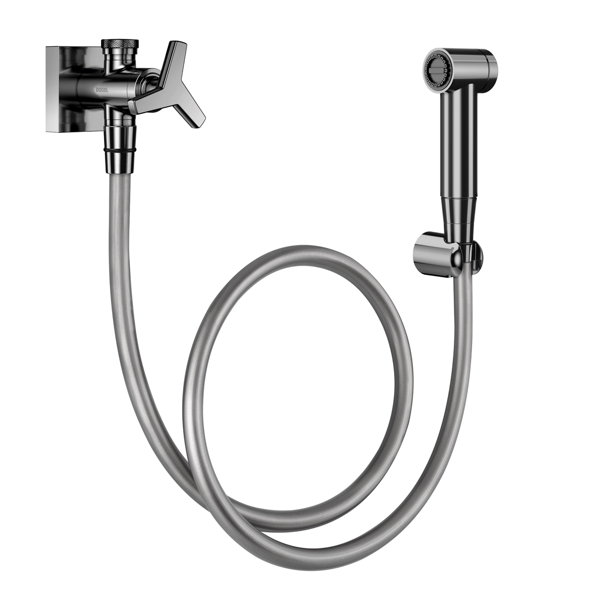00876948 Гигиенический душ с оформлением и полированным графитовым отводом Docol DOCOL CITY 