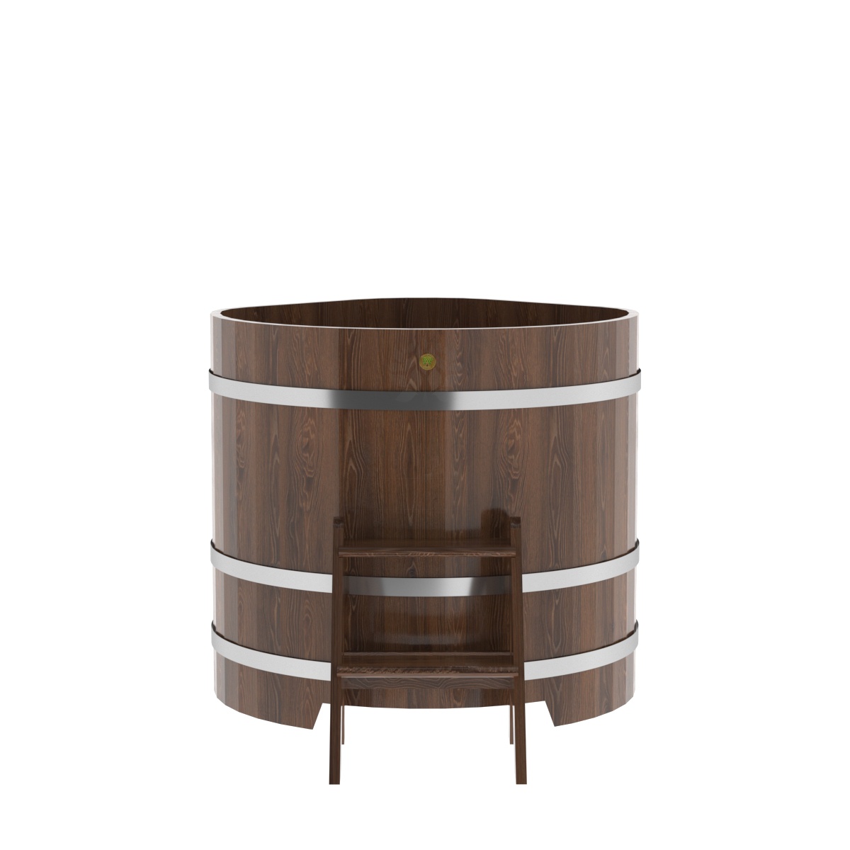 1344 Купель угловая из дуба 1,03х1,03х1,0 морёная Alyarus  - Вид №3