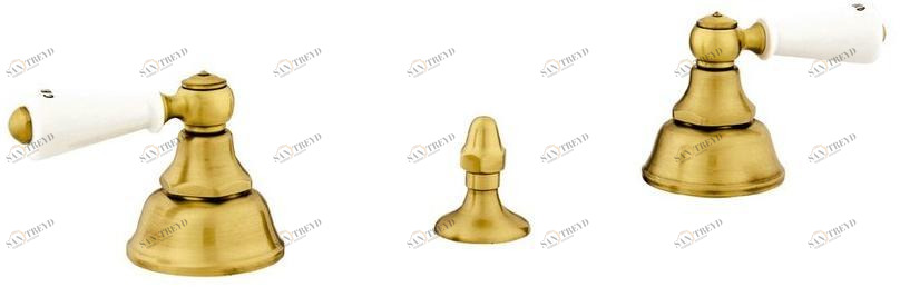 Bronces Mestre Смеситель для биде на 3 отверстия, отделка под старину Retro 035022.bm0.30