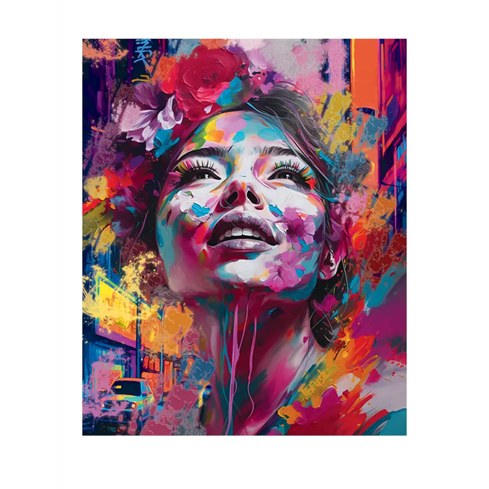 Картина на холсте Девушка в красках 40x50 см Santreyd STLM-2201433