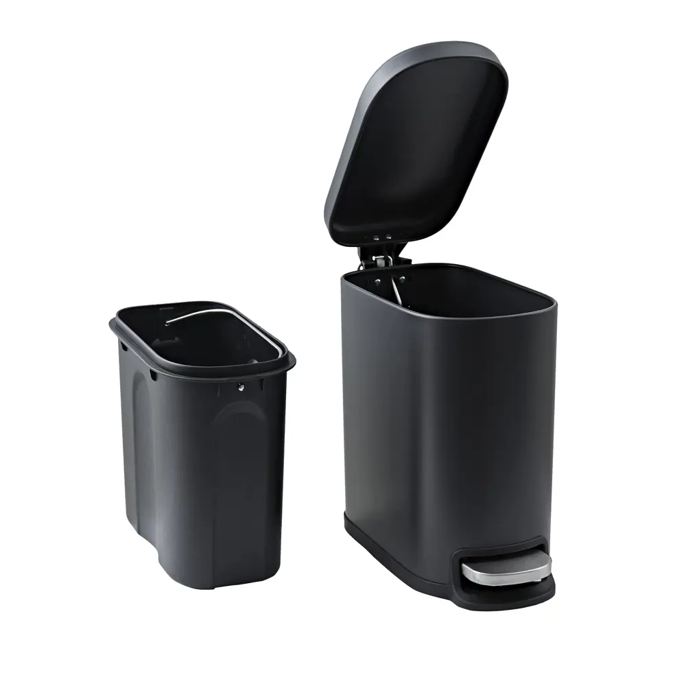 Контейнер для мусора Sensea Remix Slim 5 л цвет чёрный STLM-2076312 - Вид №3