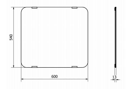 Прямоугольное настенное зеркало для ванной комнаты Thermomat 357-G/358-G ARCH-00129014 - Вид №2