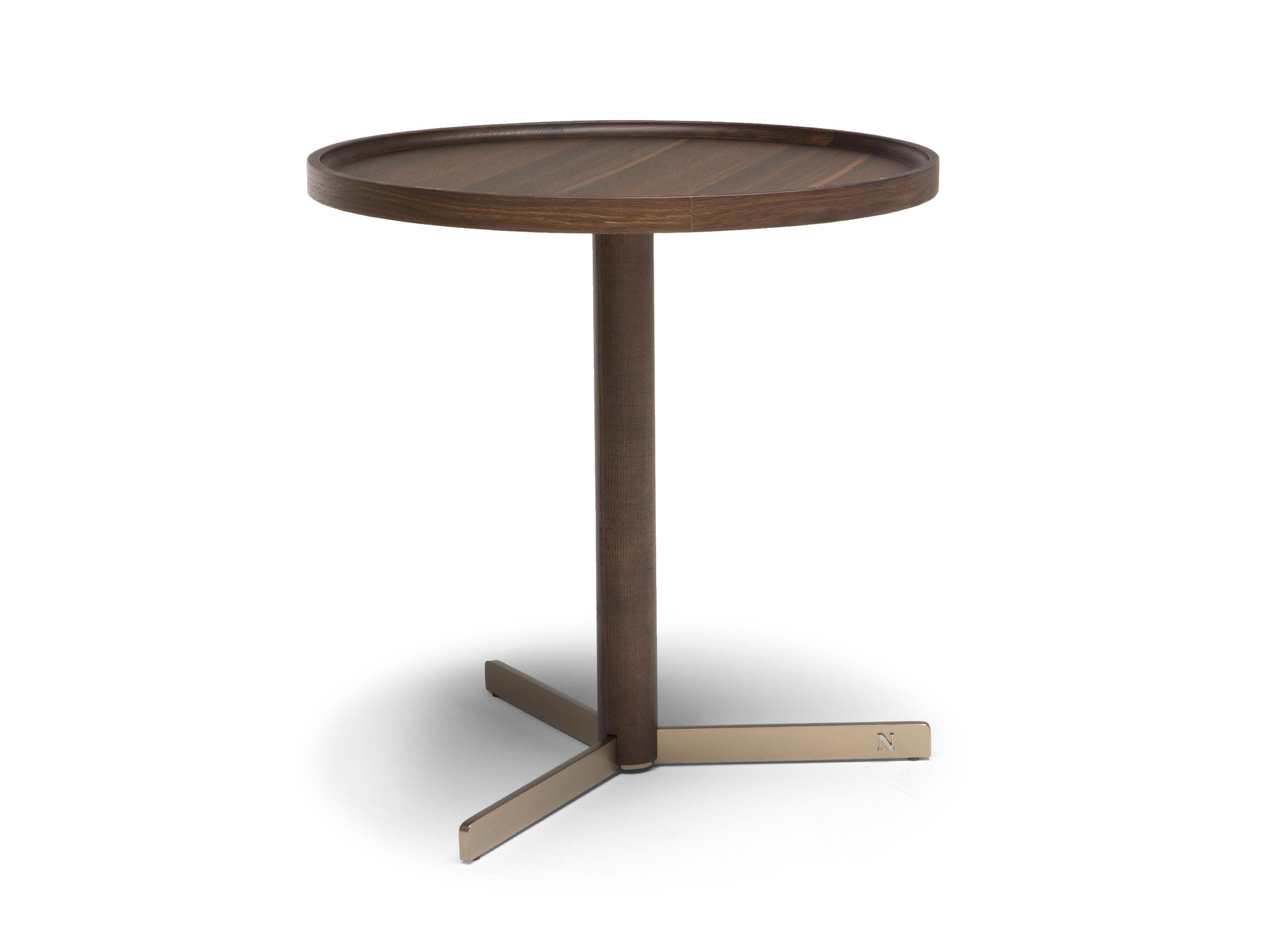 Высокий деревянный круглый журнальный столик Natuzzi Italia Icon ARCH-00066949