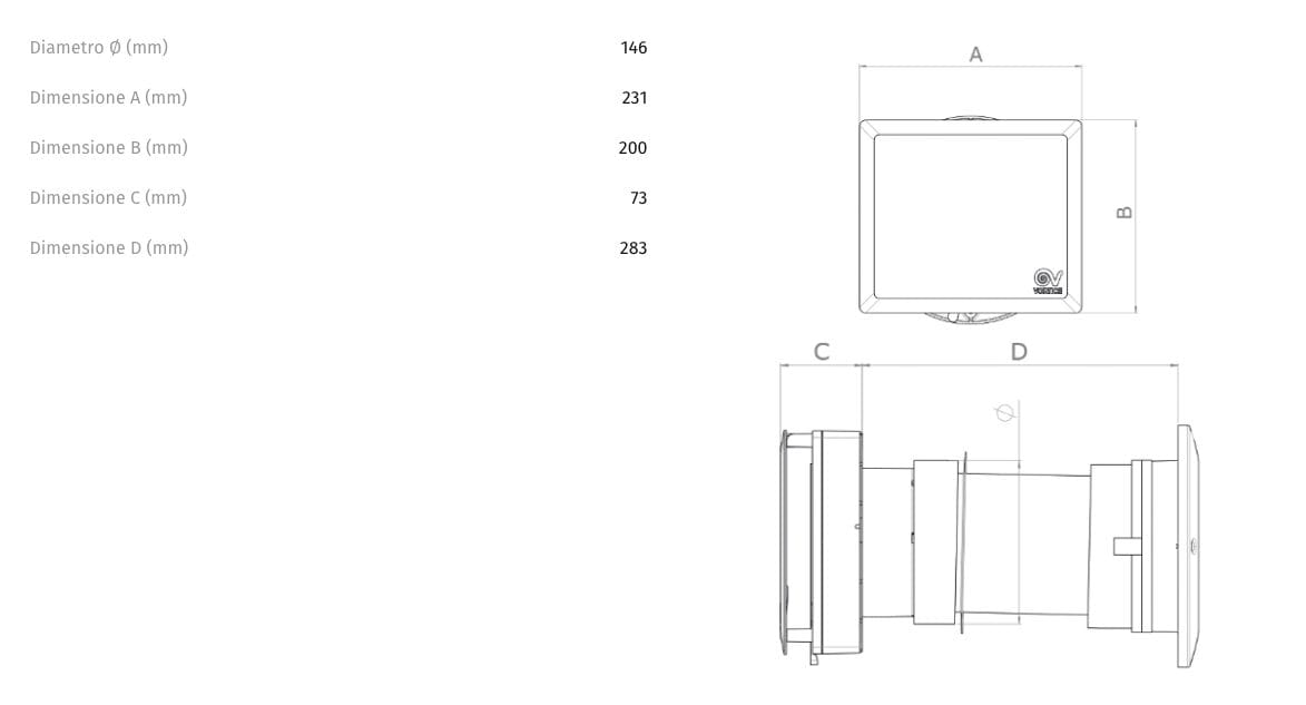 Рекуператор тепла Vortice VORT MONO ARCH-00142565 - Вид №3