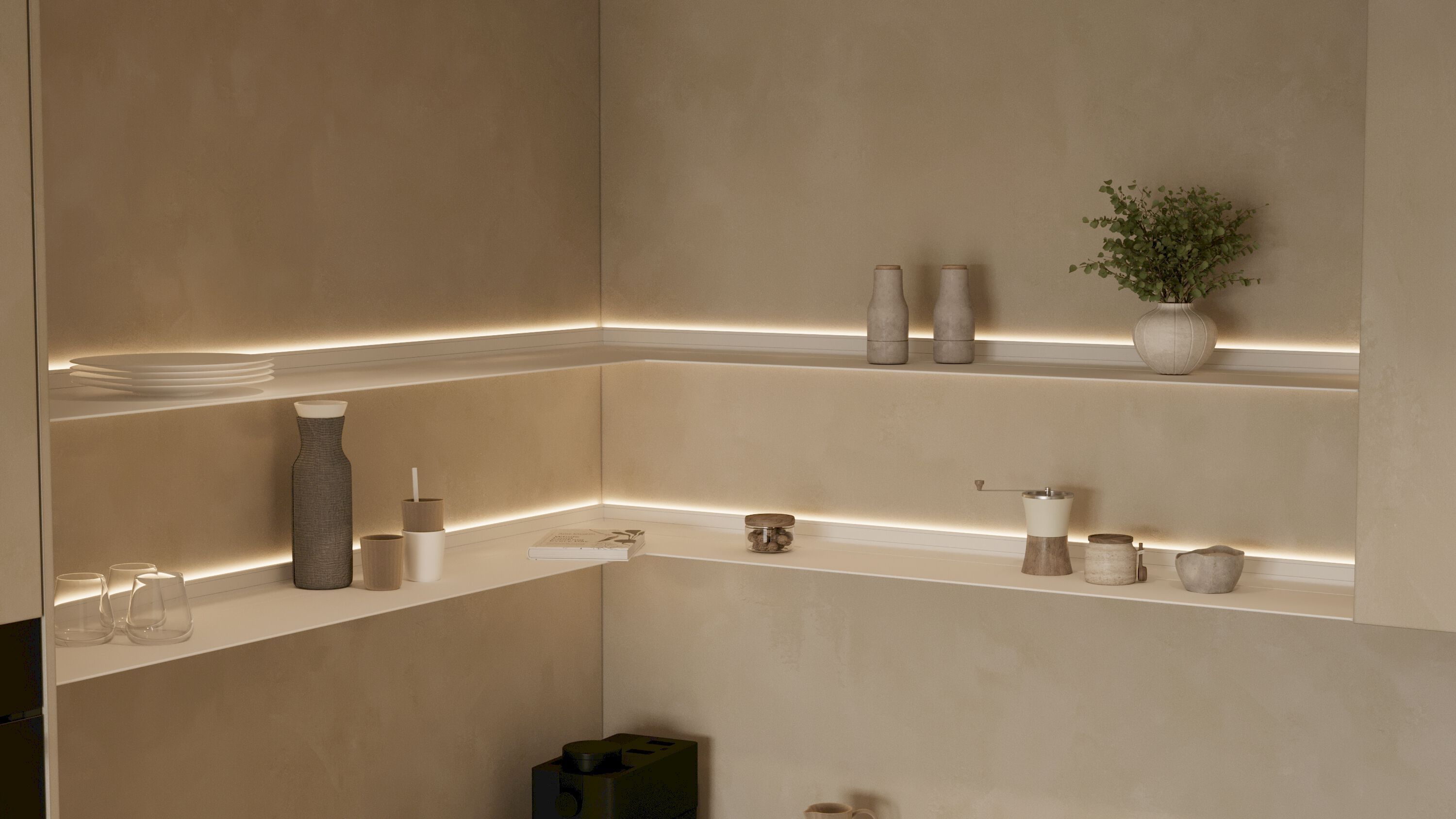 Угловая полка со встроенным освещением Strackk CORNER SHELF ARCH-00147478 - Вид №7