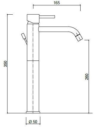 Rubinetteria Giulini Смеситель для умывальника, однорычажный Futuro F6549a - Вид №1