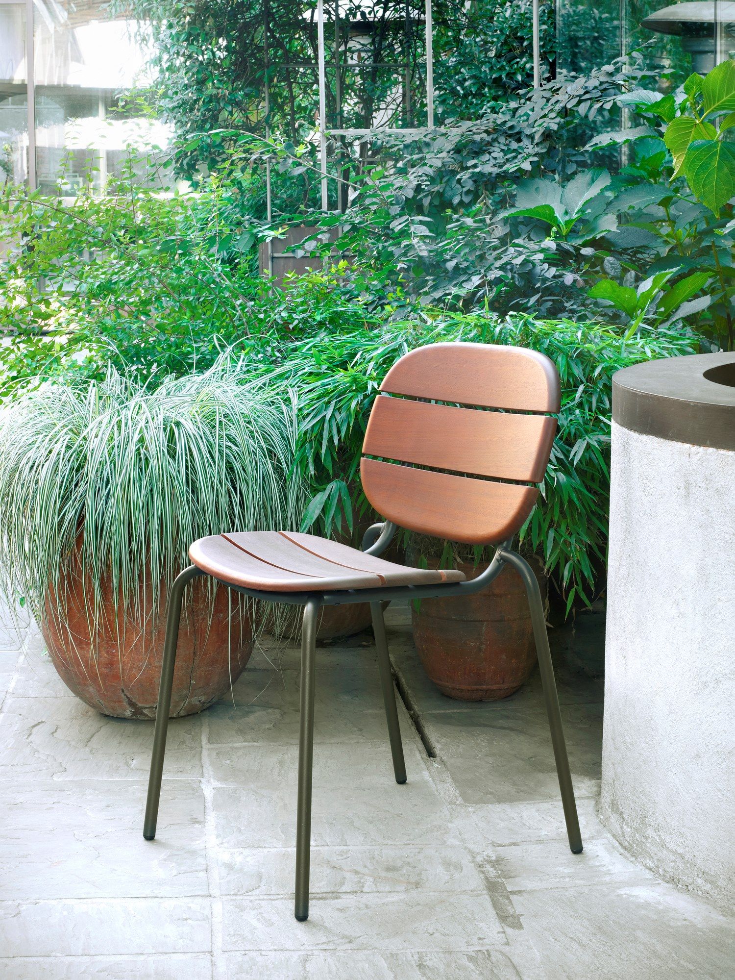 Открытый стул из стали и дерева S-CAB Si-Si ARCH-00033319 - Вид №4