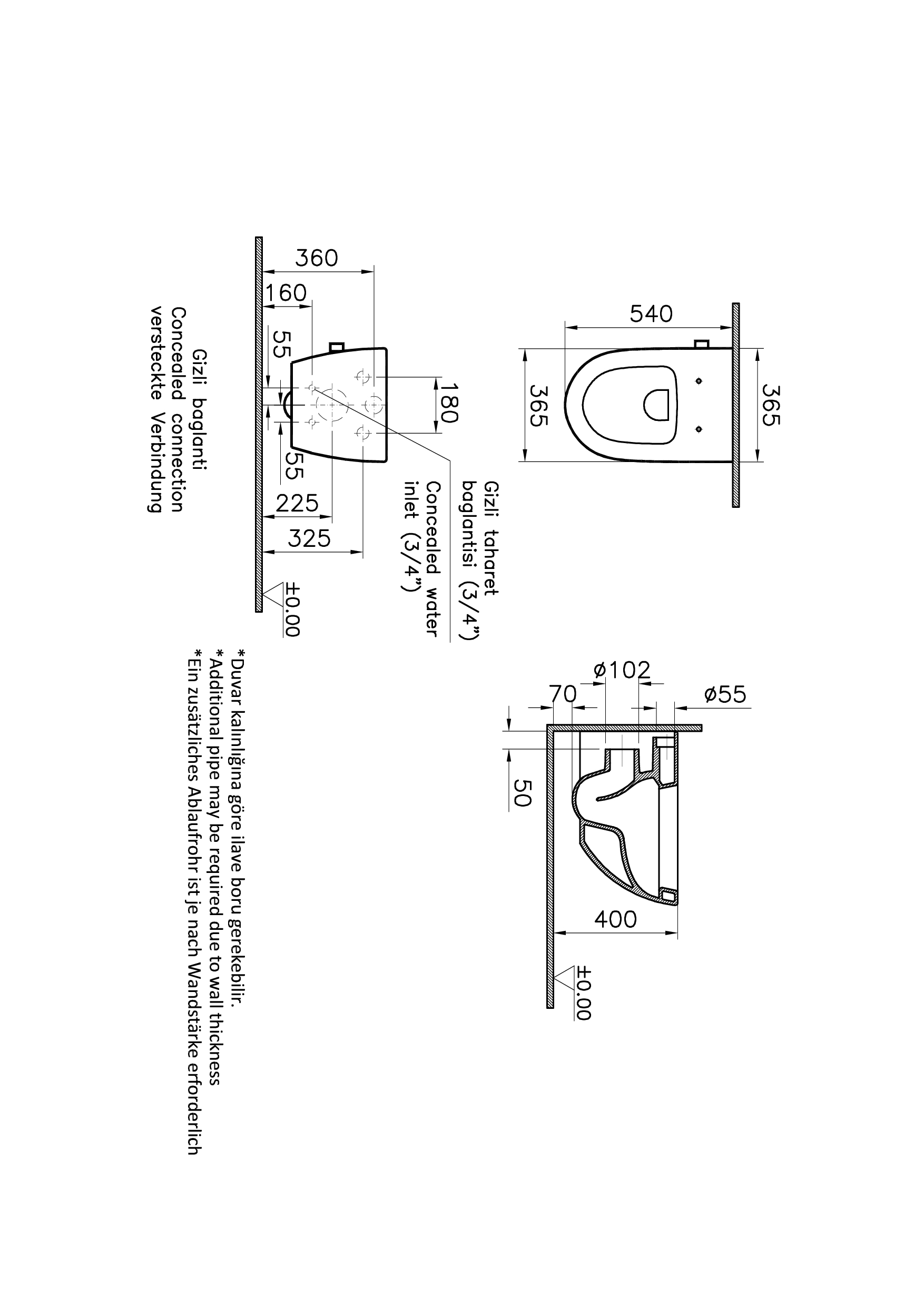 4448B003-1684 Биде Vitraglobal Sento - Вид №1