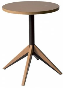 Vela Arredamenti Круглый деревянный стол с основанием 4 звезды по контракту