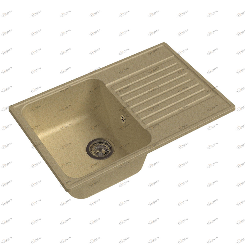 RQ144 бежевый Мойка кухонная прямоугольная Raiber 