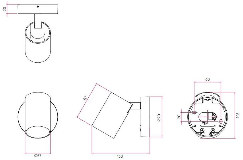 Astro Lighting Регулируемый светильник из цинка Ascoli sun-id-1422117 - Вид №6