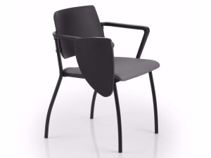 Штабелируемый стул для конференций с подлокотниками и опрокидыванием