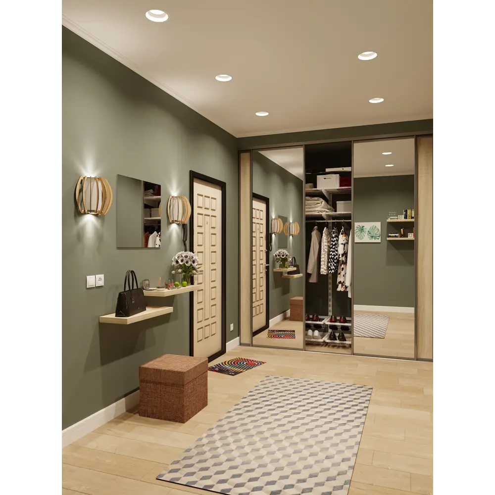 Дверь-купе KONSENSA 255.5x70.4 см с зеркалом профиль матовое серебро STLM-2193177 - Вид №7